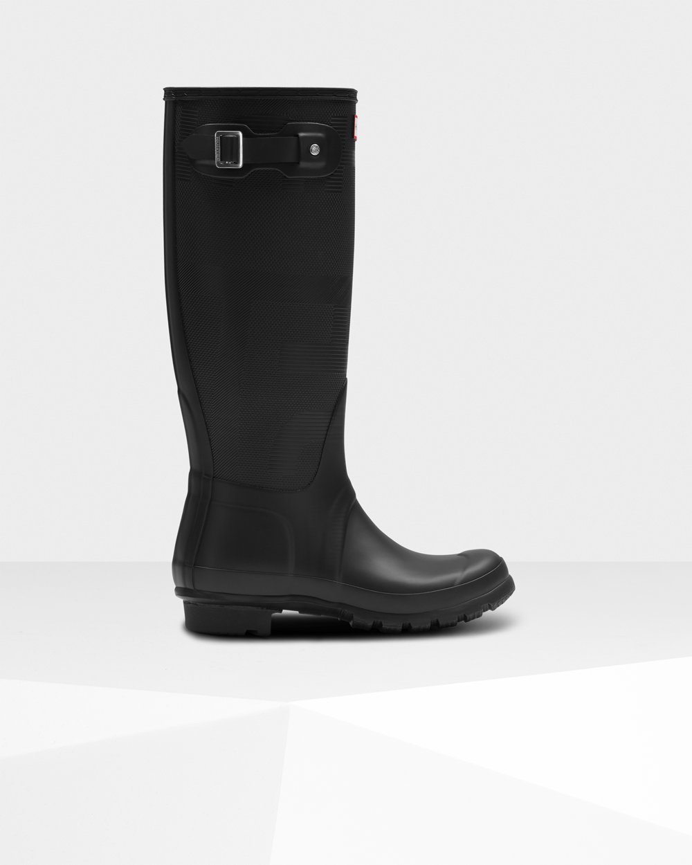 Bottes Hautes de Pluie Hunter Original Exploded Logo Texture Femme Noir BMZNOQW-58